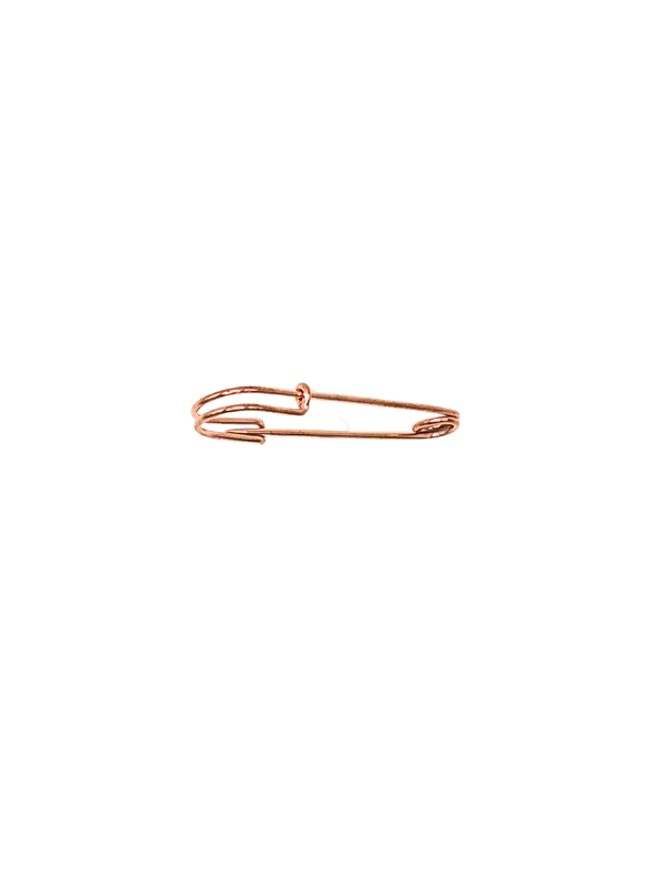 Rose gold filled safety pin brooch