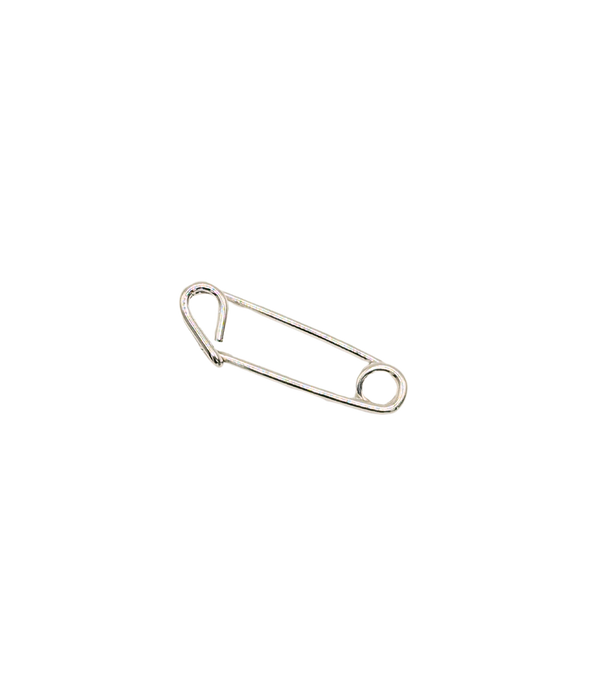 Sterling silver safety pin brooch