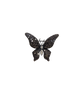 Black diamond butterfly brooch