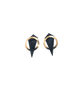 80s onyx and gold earrings