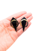 80s onyx and gold earrings