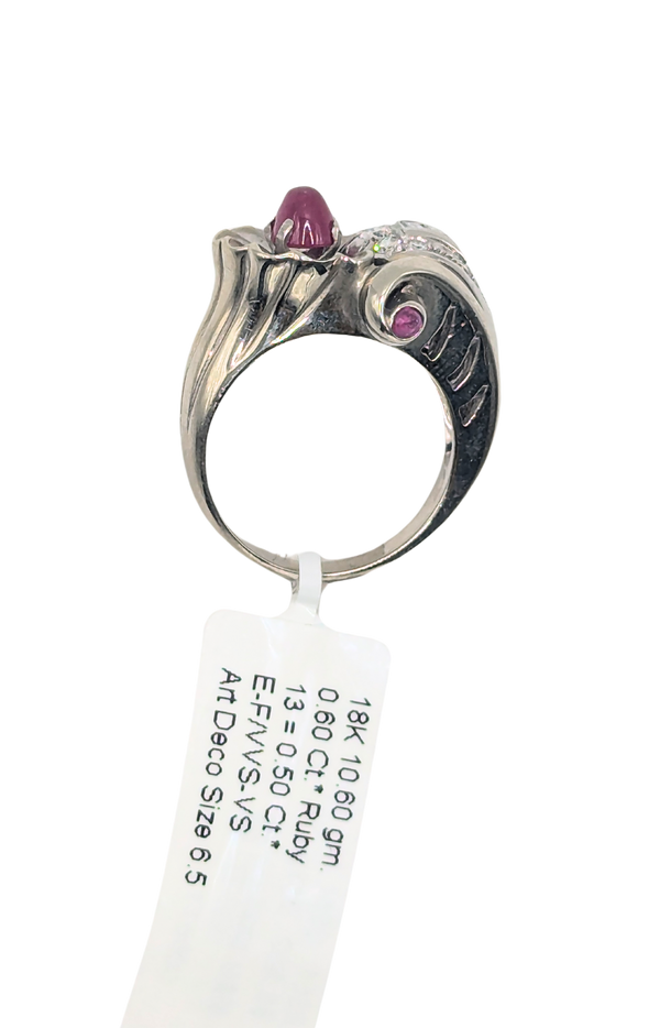 Retro ruby ring