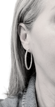 Large diamond hoop earrings