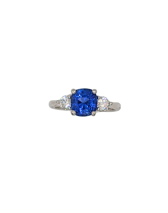 True blue sapphire ring