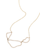 Abstract shape gold and diamond necklace