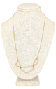 Abstract shape gold and diamond necklace