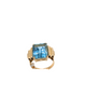 Cool aquamarine in warm yellow gold ring