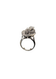 Vintage wing-shaped "toi et moi" 2 carat diamond ring