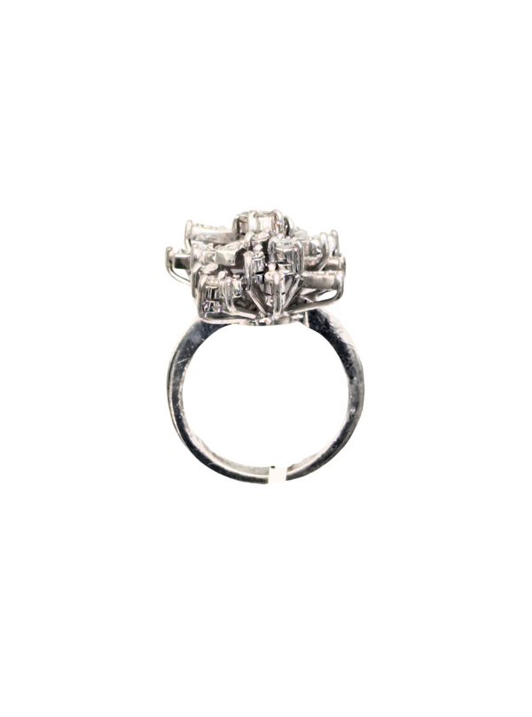 Vintage diamond starburst cocktail ring