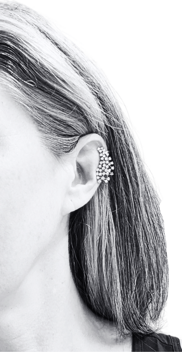 Helix ear cuff in diamond spray design