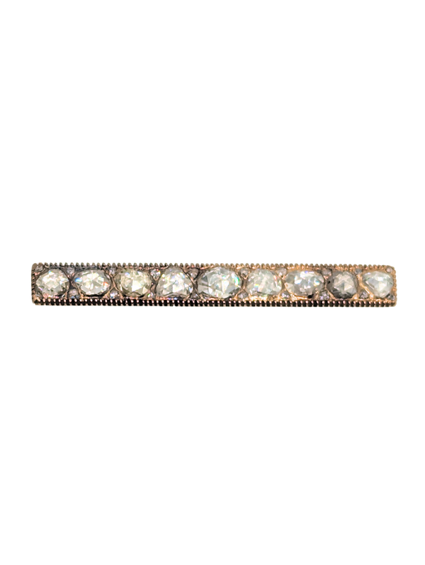 Antique brooch with rose cut diamonds 