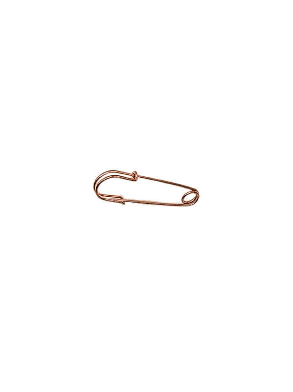 Rose gold filled safety pin brooch