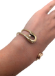 Bronze safety pin cuff bracelet