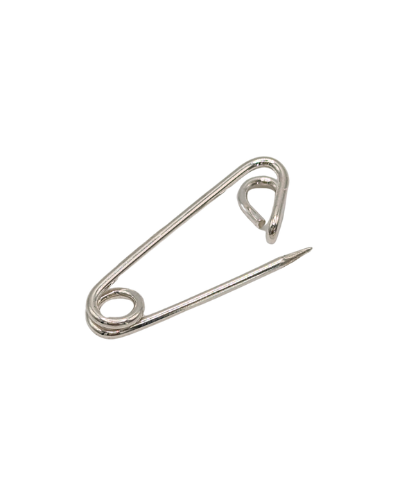 Sterling silver safety pin brooch