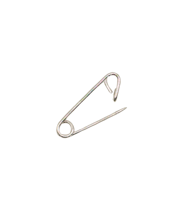 Sterling silver safety pin brooch