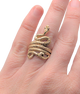 Snake ring with ruby eyes