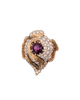 Star ruby & diamond ring