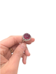 Red tourmaline and diamond ring