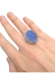 Chalcedony and diamond ring