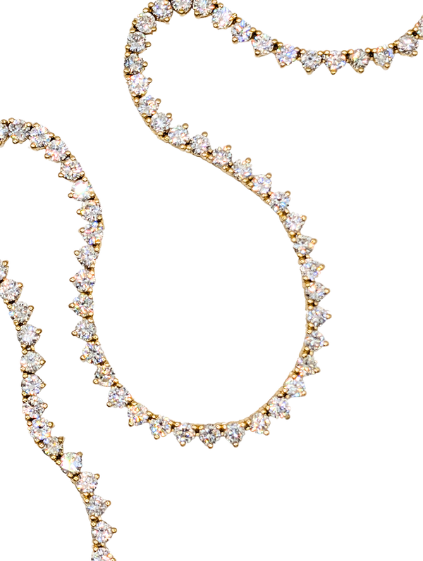 13 carat diamond tennis necklace