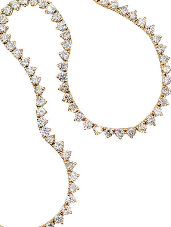 13 carat diamond tennis necklace