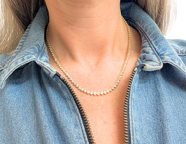 13 carat diamond tennis necklace