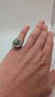 Vintage wing-shaped "toi et moi" 2 carat diamond ring